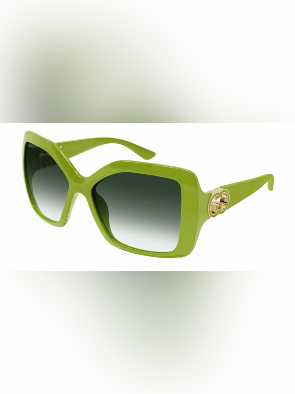 Gucci Oversized Square Green Sunglasses w/ Box & Dust Bag - Picture 2 of 2